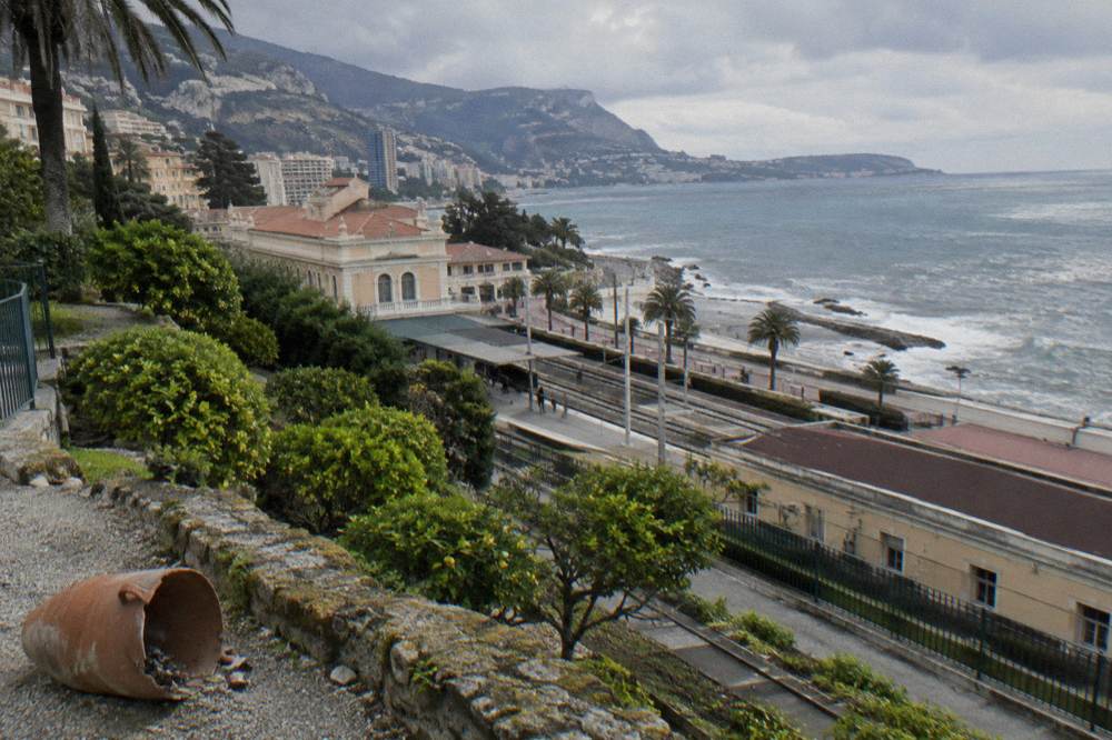 Terraced garden overlooking the sea near Menton